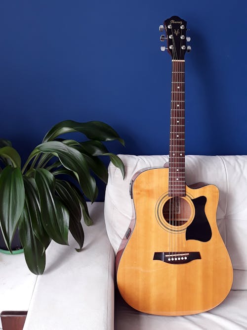 Kostnadsfri bild av akustisk gitarr, musikinstrument, närbild