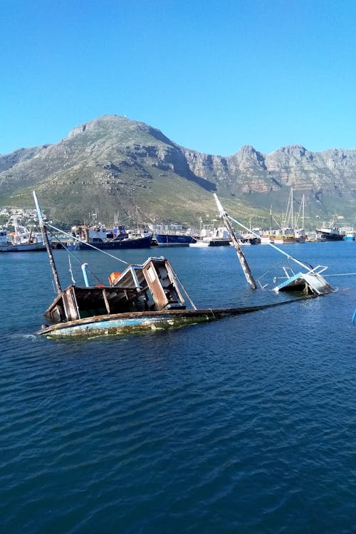 Shipwreck on Sea Coast