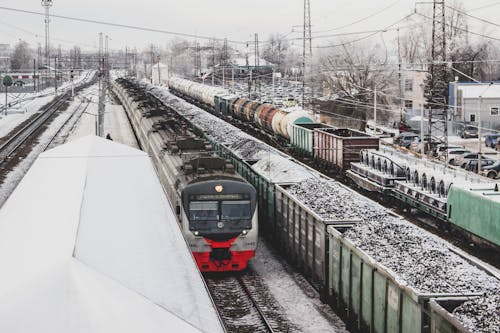 Kostnadsfri bild av frakt, kollektivtrafik, snö