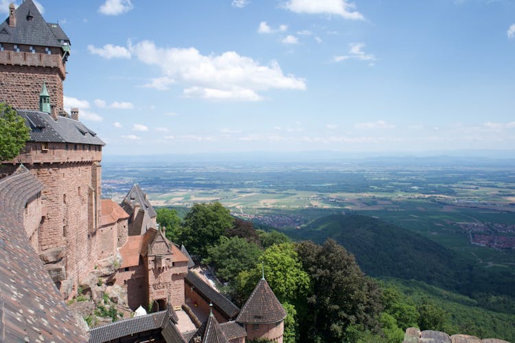 Facade O Chateau Du Haut-Koenigsbourg In Alsace, France