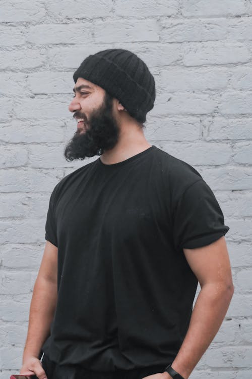 Foto profissional grátis de barba, barbado, camisa preta