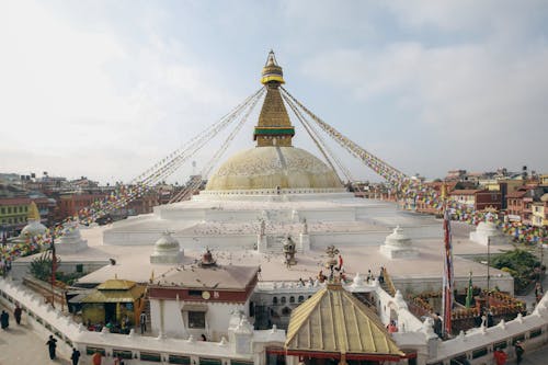 bina cephesi, bouddha, boudhanath içeren Ücretsiz stok fotoğraf