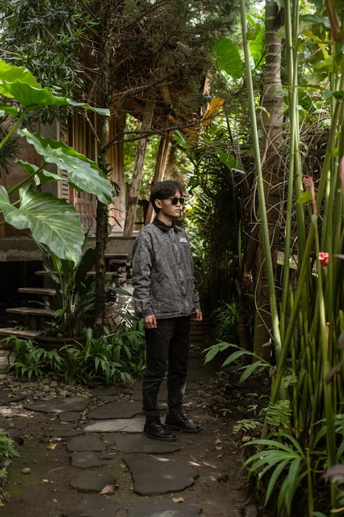 Man in Jacket and Sunglasses