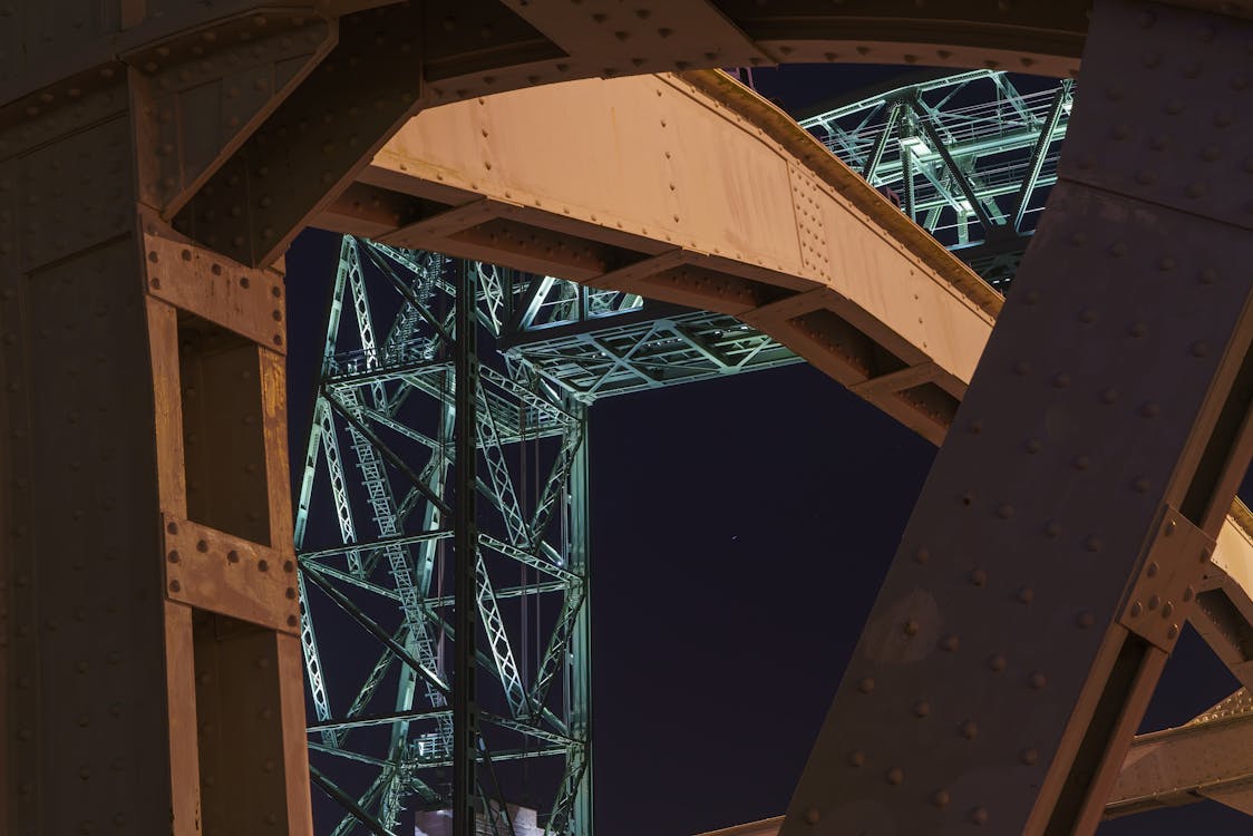 Steel Frame of a Steel Bridge
