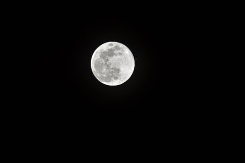 Full Moon on Night Sky