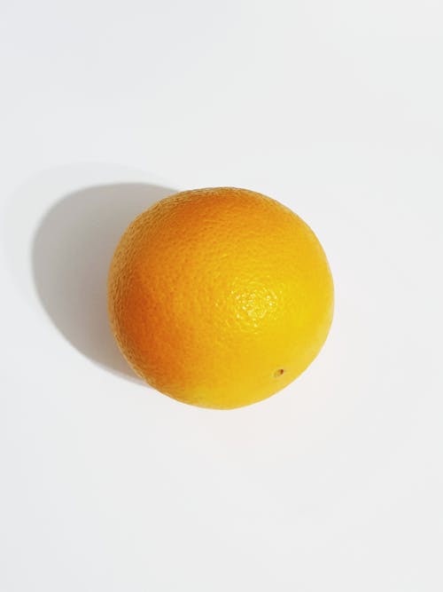 Orange on White Background