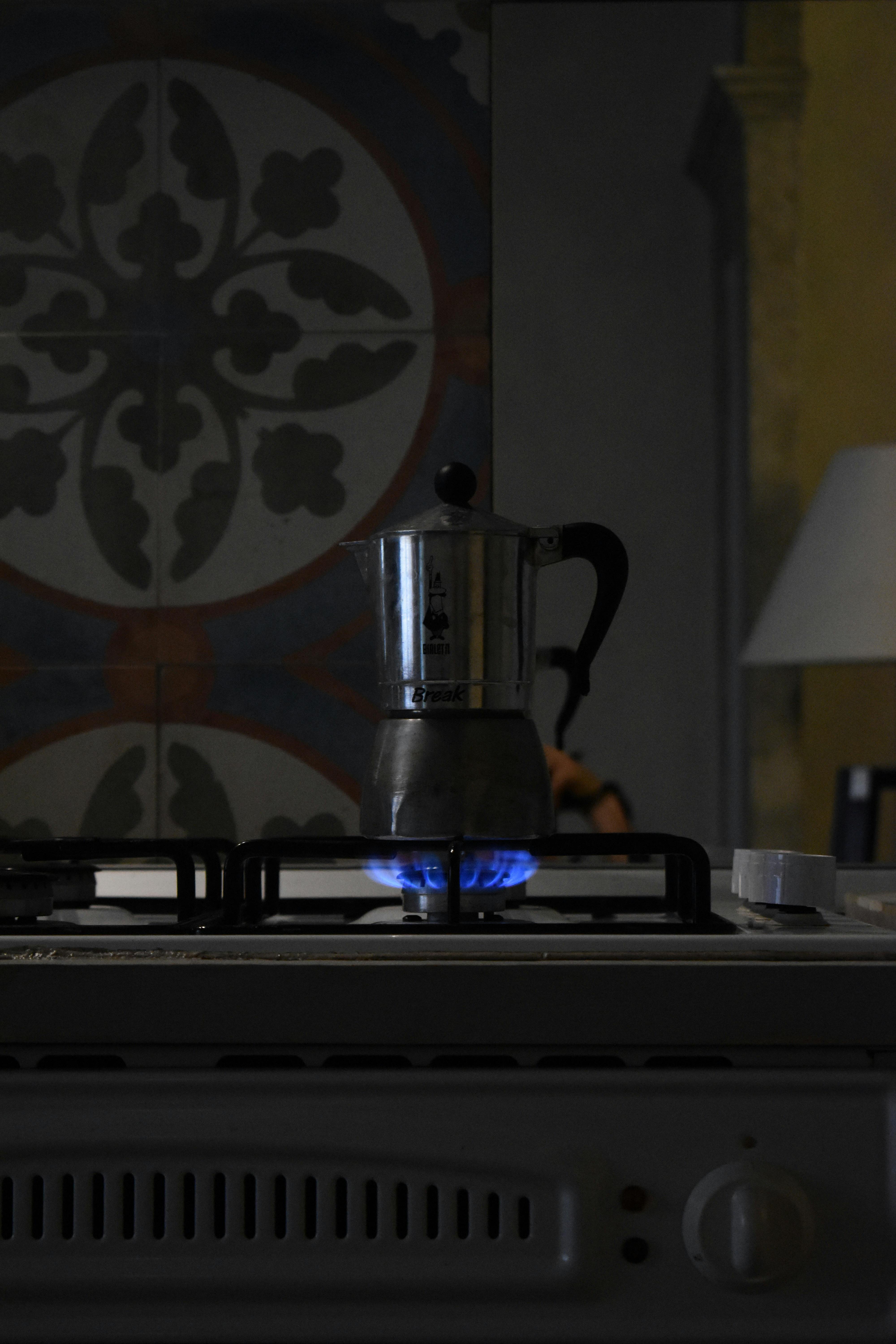 Moka Pot on Gas Stove · Free Stock Photo