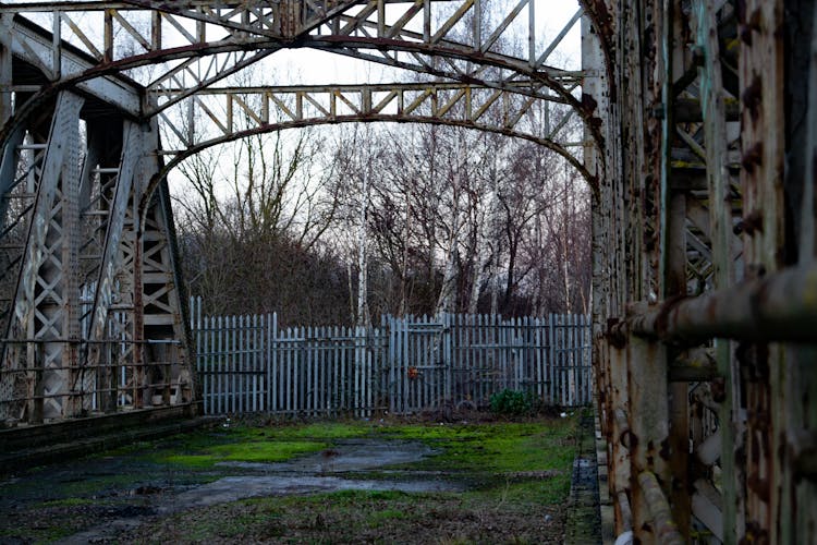 Old Rusty Industrial Bridge