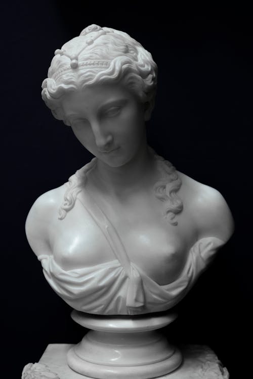 Bust of Woman with Naked Breast