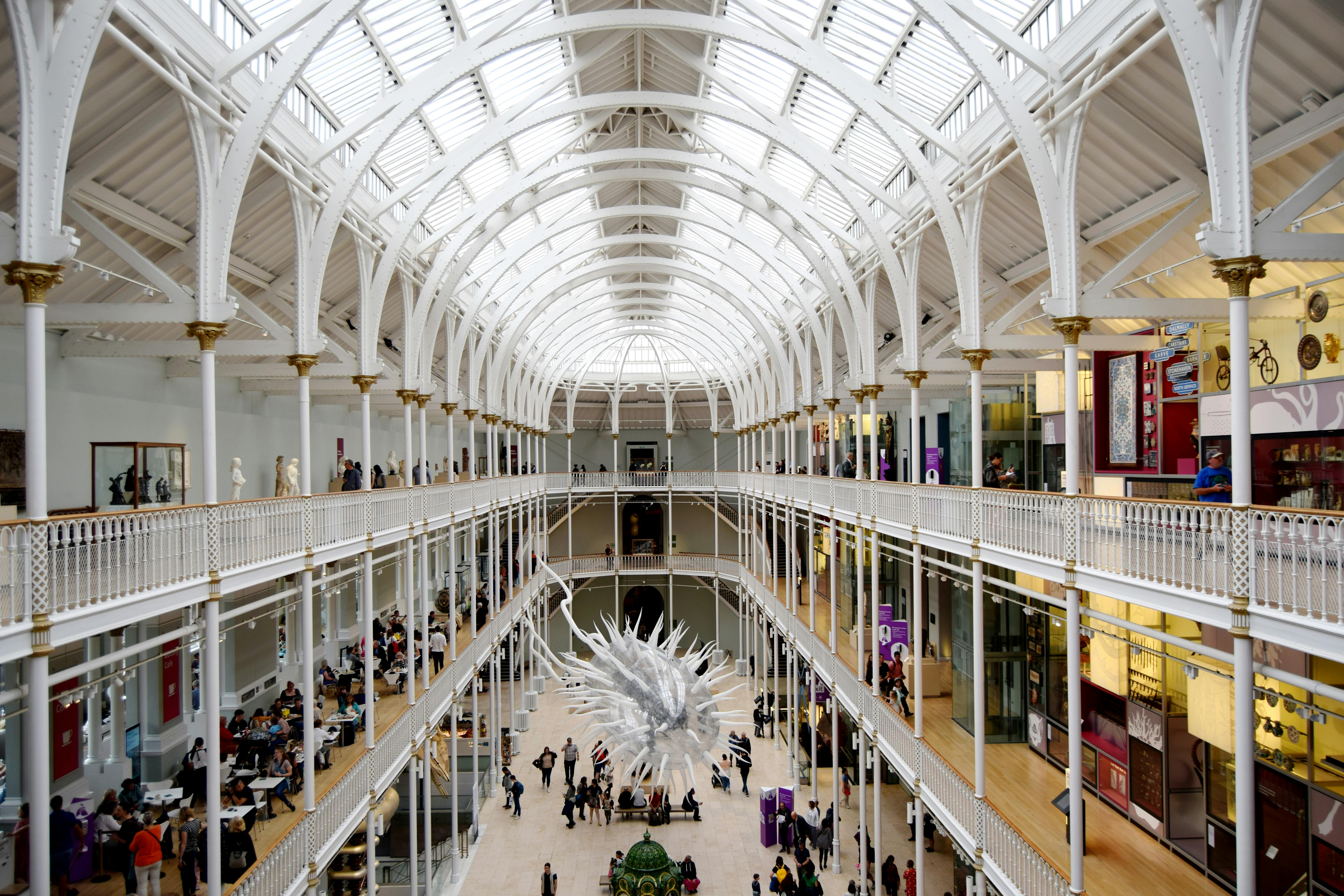 Explore the grand architecture of Edinburgh's National Museum of Scotland.