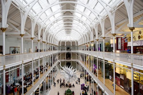 Free Explore the grand architecture of Edinburgh's National Museum of Scotland. Stock Photo