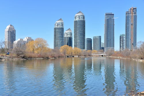 Lake in Humber Bay Park East in Toronto