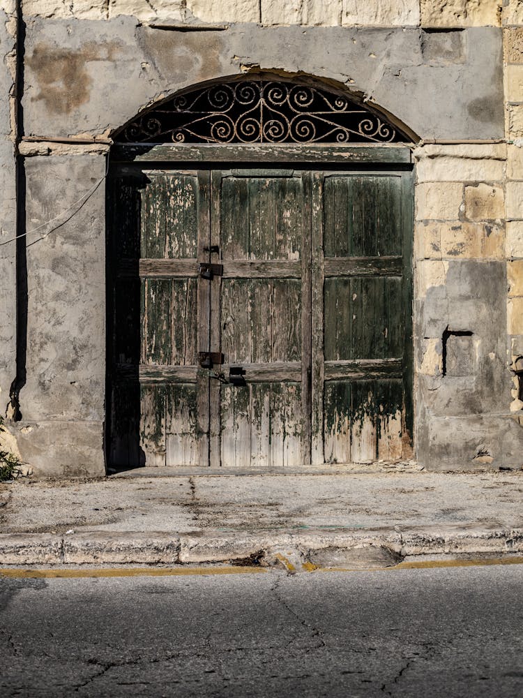 Old Wooden Door To A Building 