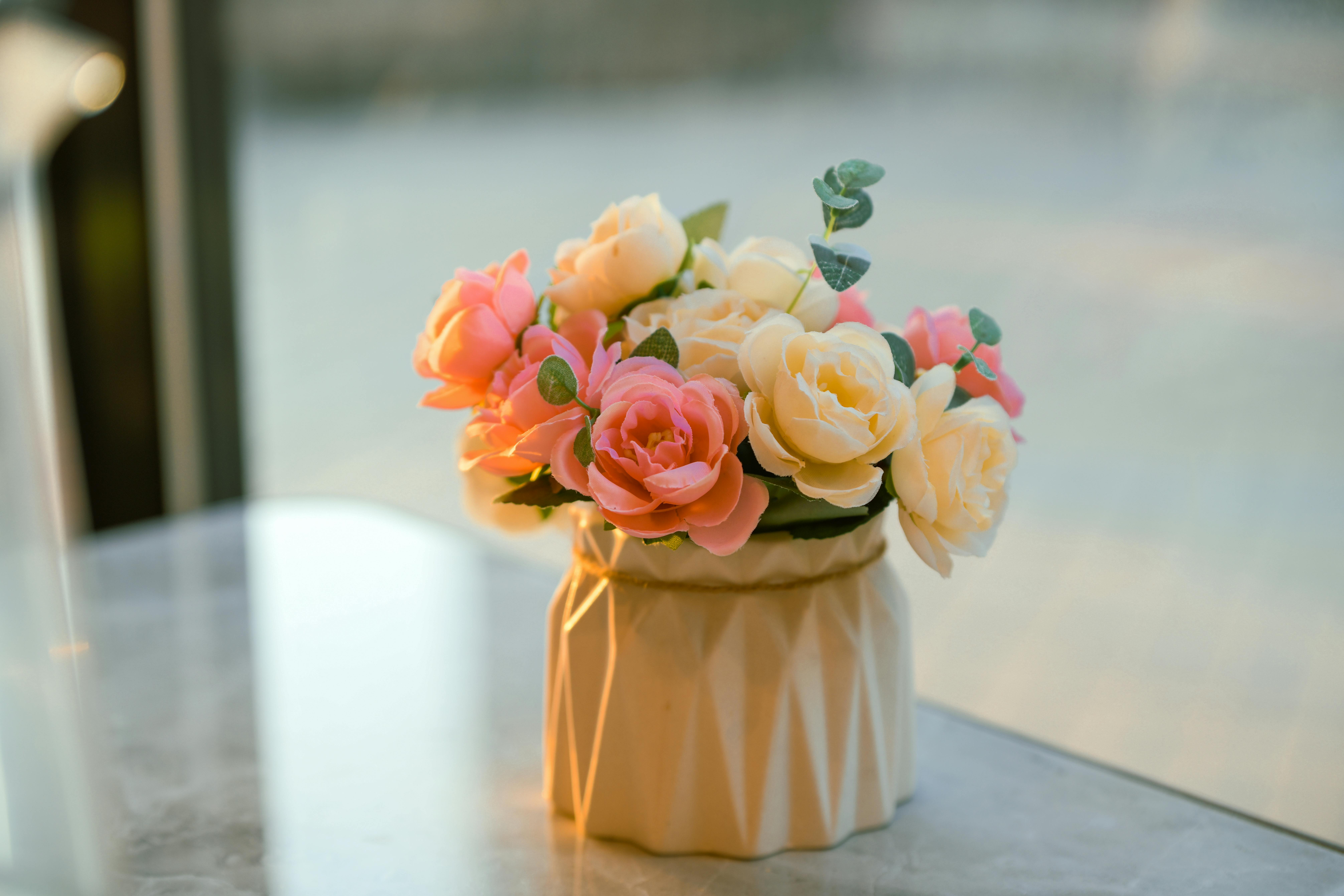 Artificial Flowers on the Vase · Free Stock Photo