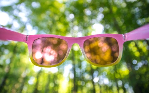 A Pink and Yellow Sunglasses