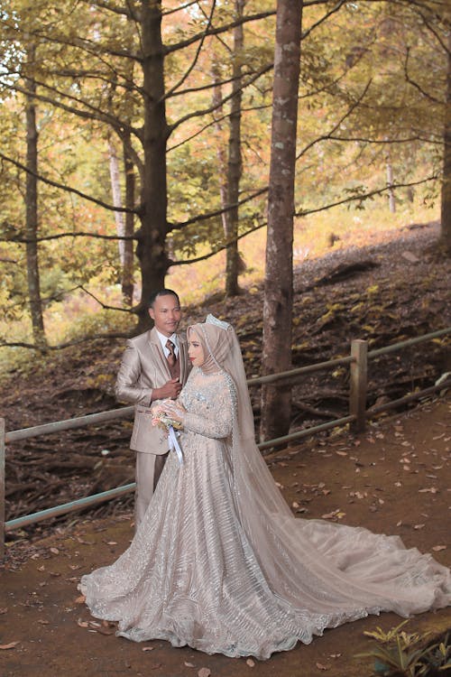 Newlyweds in Forest