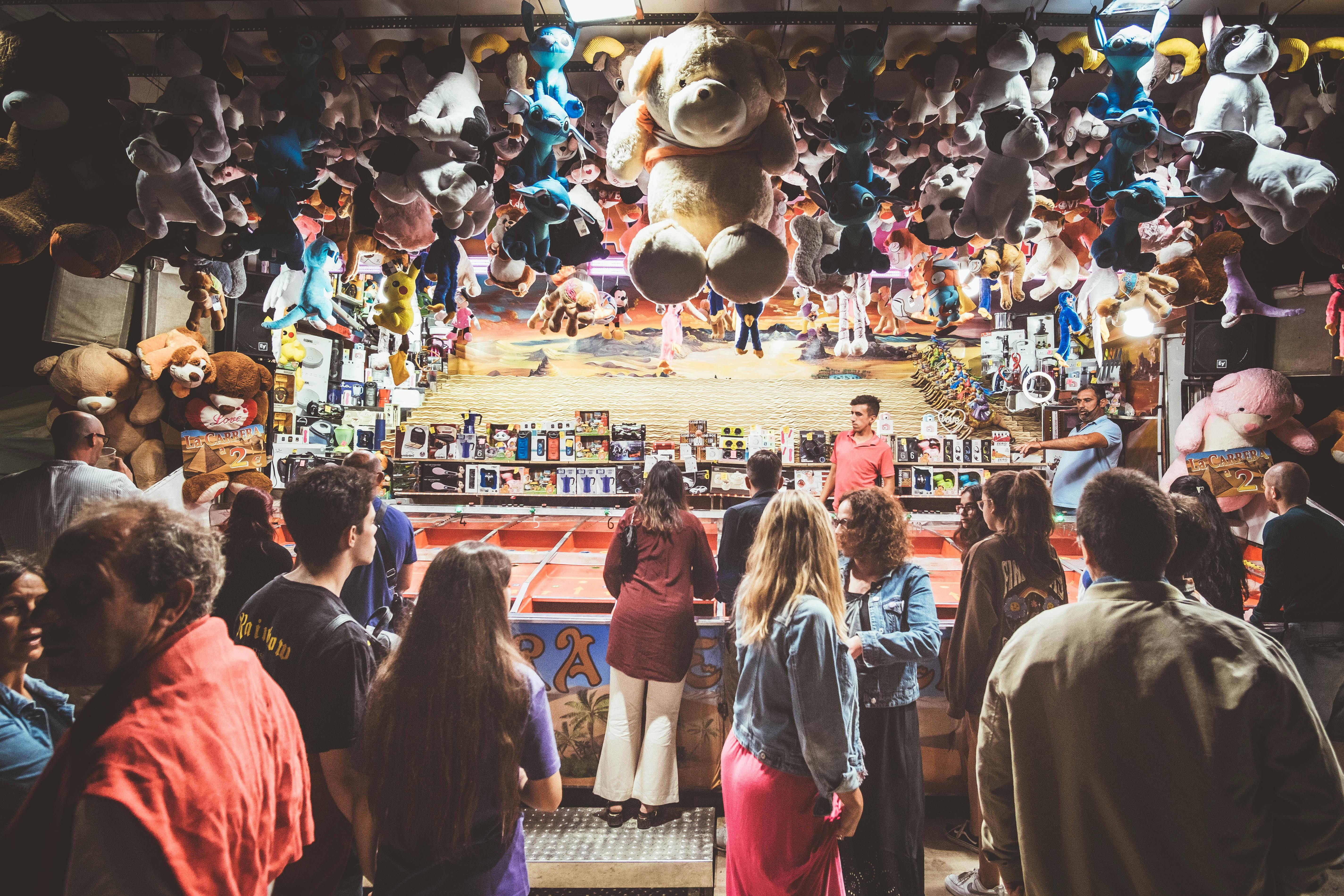 Free People Playing at the fair Stock Photo
