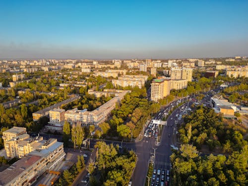 Birds Eye View of Town