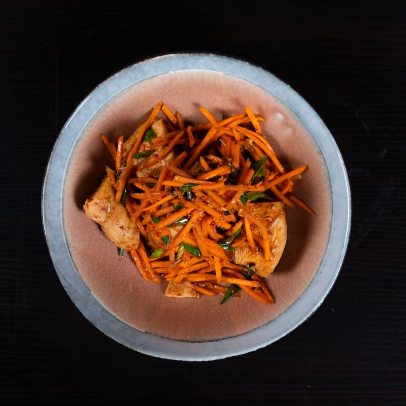 Chicken Thigh and Carrot Stir-Fry with Soy Ginger
