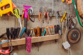 Video thumbnail — hand tools organised on a workshop wall, photo by Collab Media on Pexels