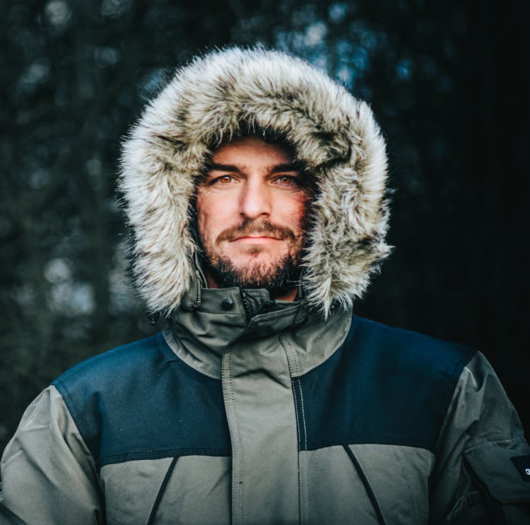 Bearded Man Wearing A Jacket