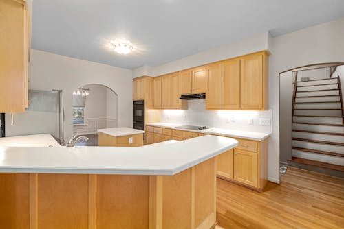 Wooden Cabinets in the Kitchen