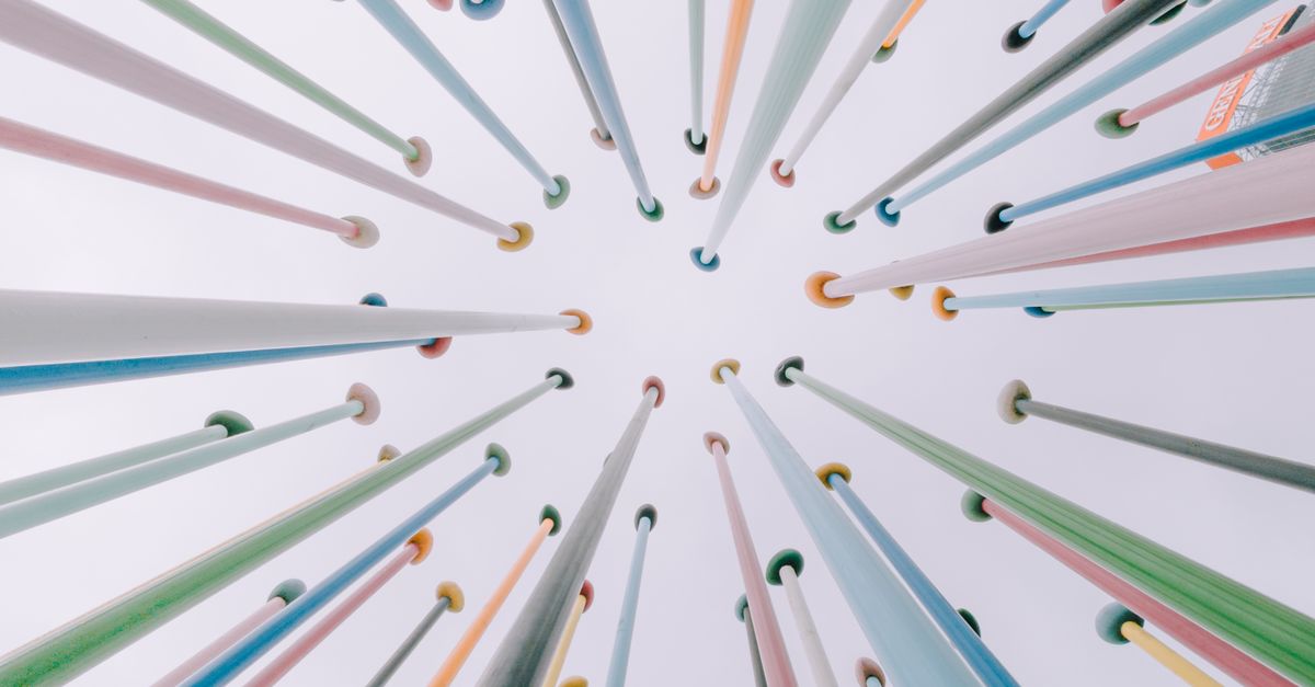 Composition of Colorful Posts · Free Stock Photo