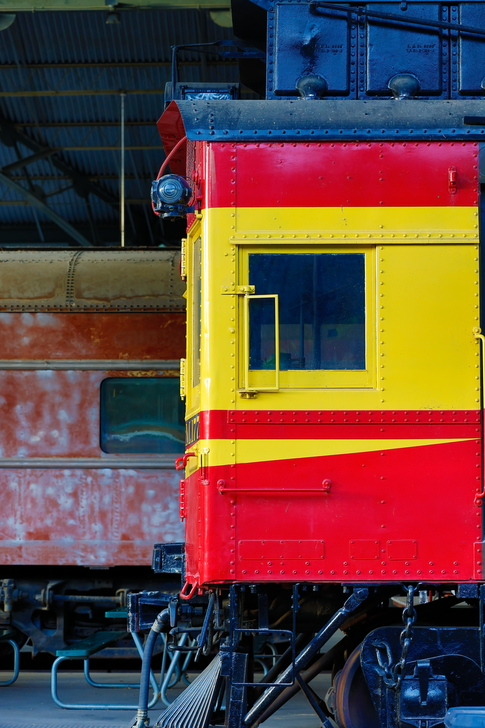 Yellow and Red Train in Close Up Shot · Free Stock Photo