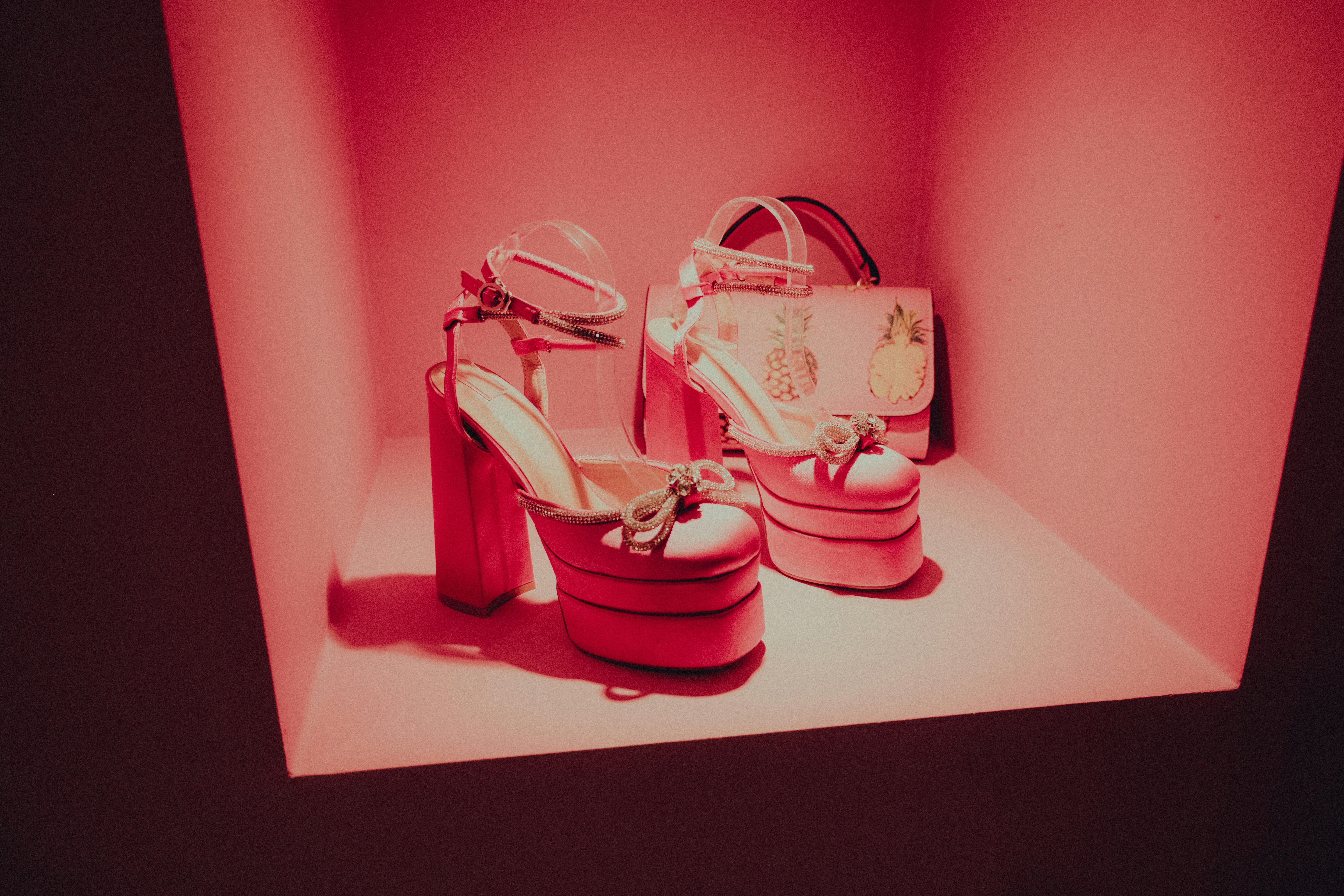 High Heels and Bag in Pink · Free Stock Photo