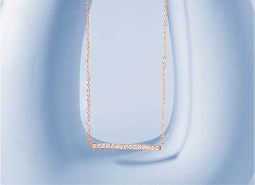 Gold Necklace with Diamonds