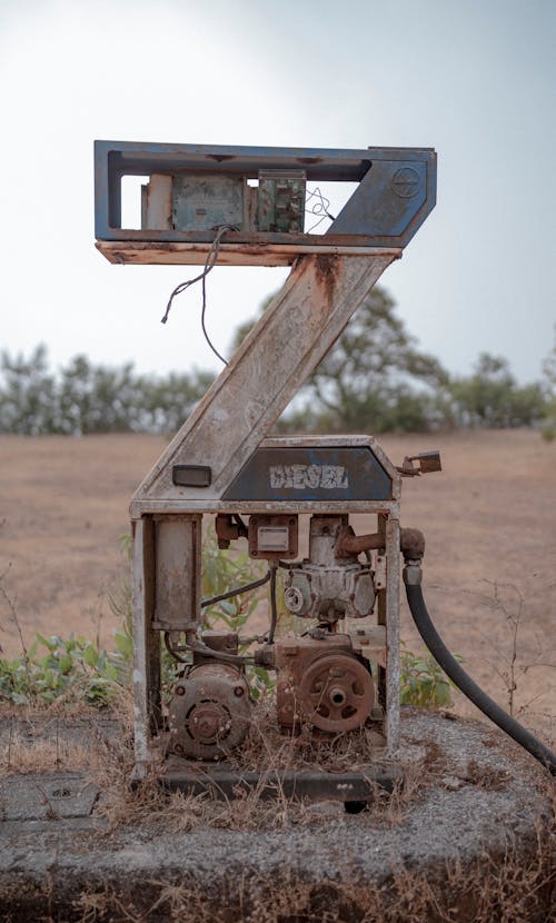 An Abandoned Vintage Gas Pump