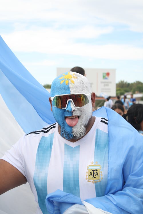 Man Draped with the Argentinian Flag