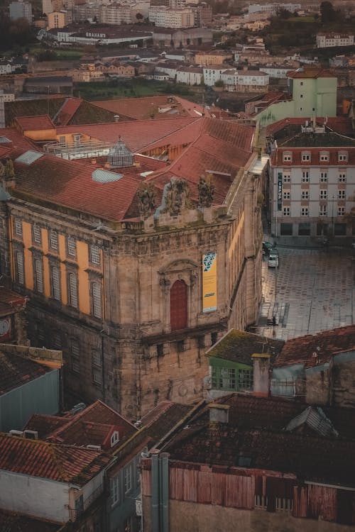 Aerial Shot of the Portuguese Centre of Photography Museum in Porto Portugal