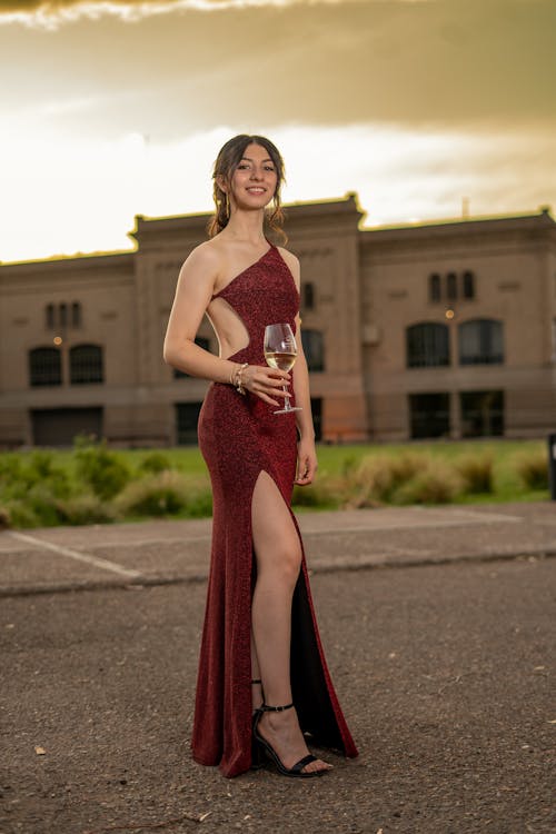 Beautiful Woman Holding a Wine Glass