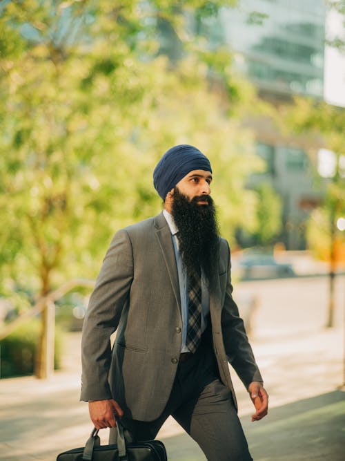 Bearded Man Wearing Formal Wear