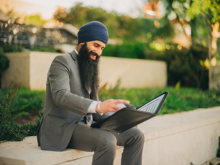 Businessman Looking At Documents