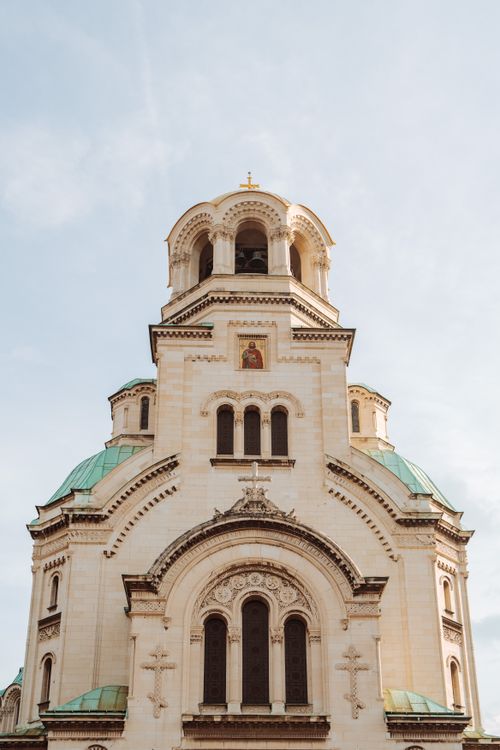 Free Stunning view of St. Alexander Nevsky Cathedral in Sofia, showcasing its architectural beauty. Stock Photo
