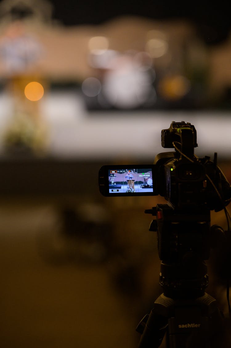 Modern Camera Filming In Studio