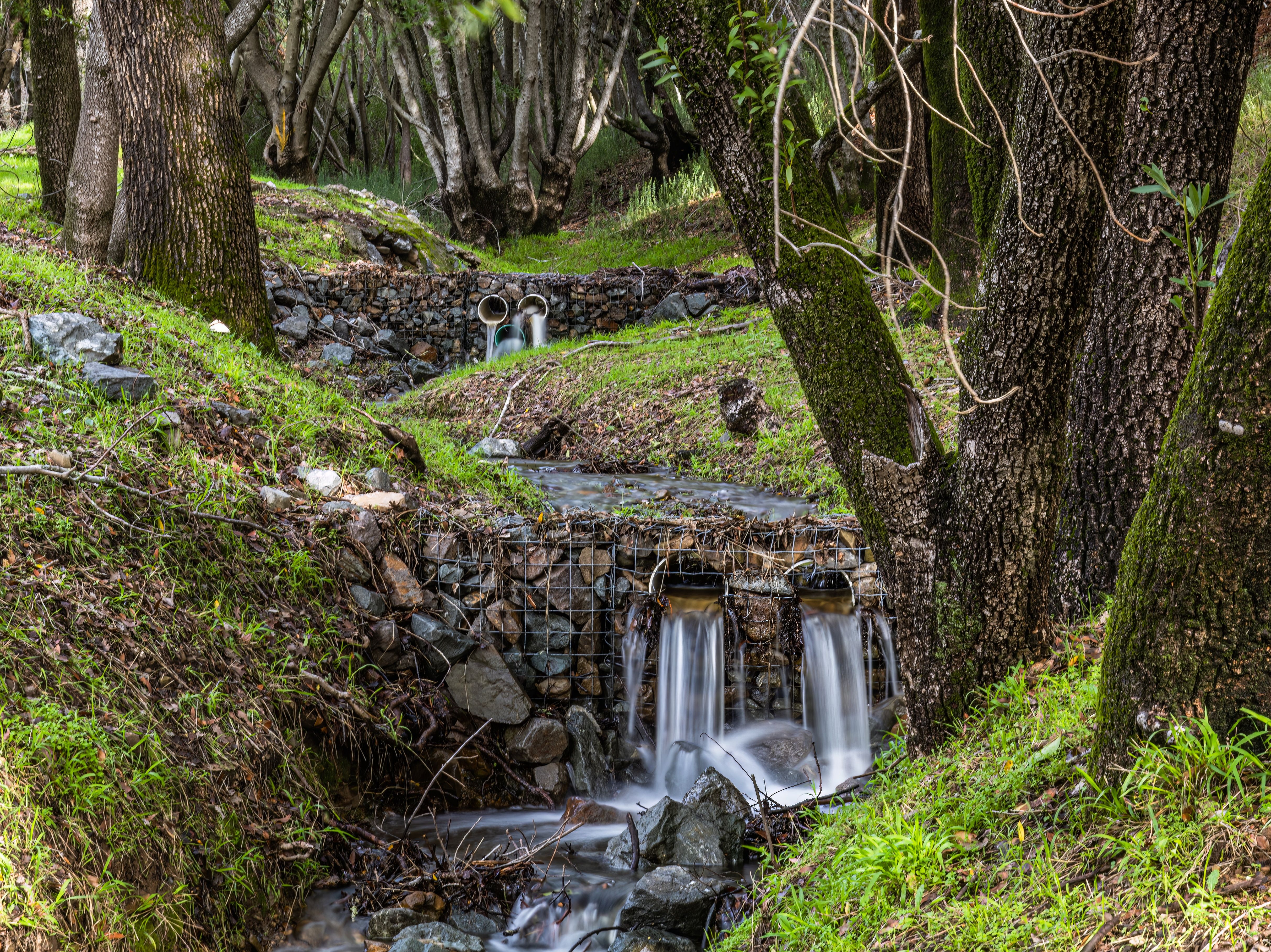 Pipes on Cascades on Stream · Free Stock Photo