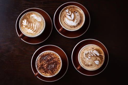 カフェイン, カフェラテ, コーヒーアートの無料の写真素材