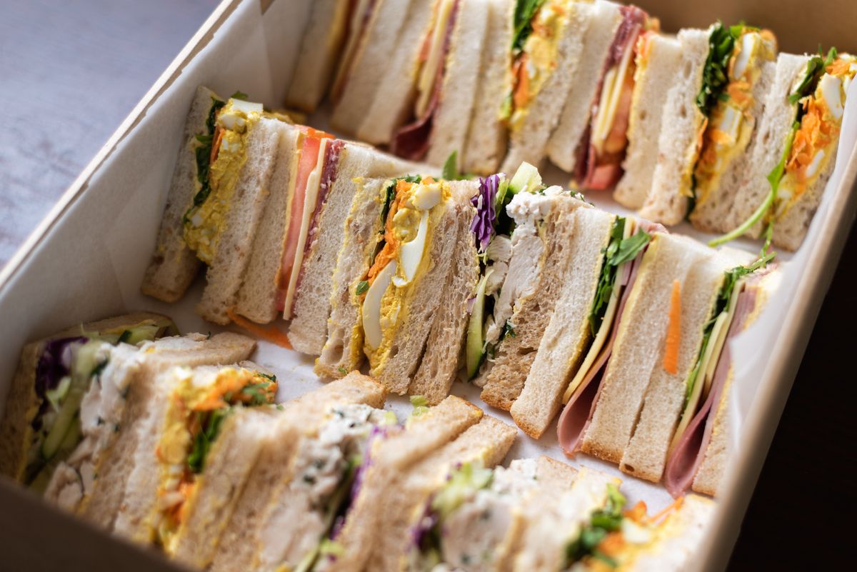 Fresh bakery catering boxes prepared for a Sydney gathering