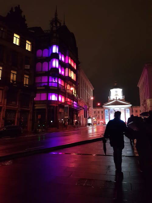 Gratis stockfoto met architectuur, brussel, nacht