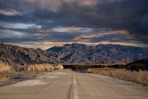 Clouds over Road towards Lake