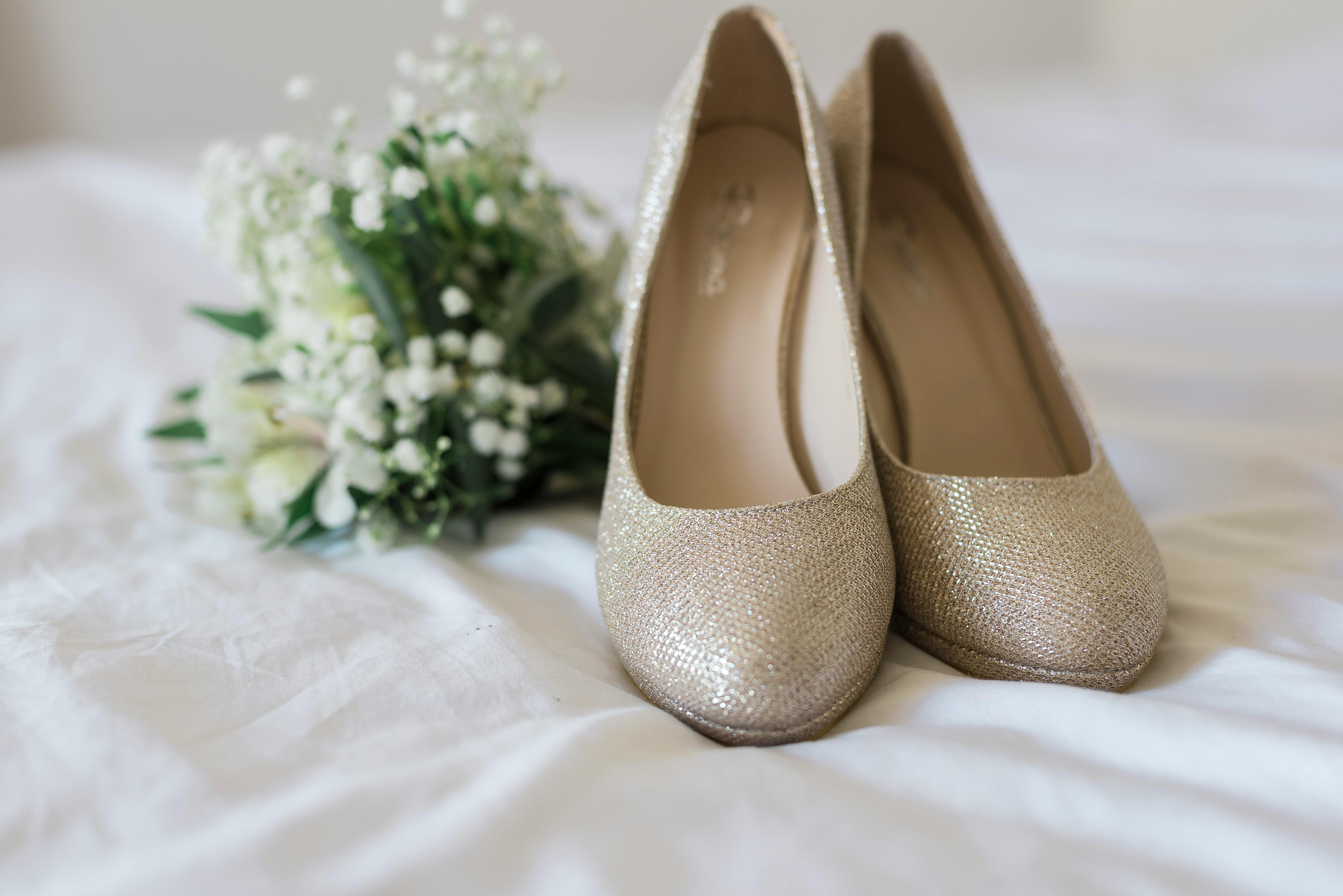 High heels covered in crystals · Free Stock Photo