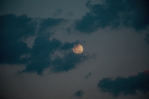 Full Moon behind Clouds