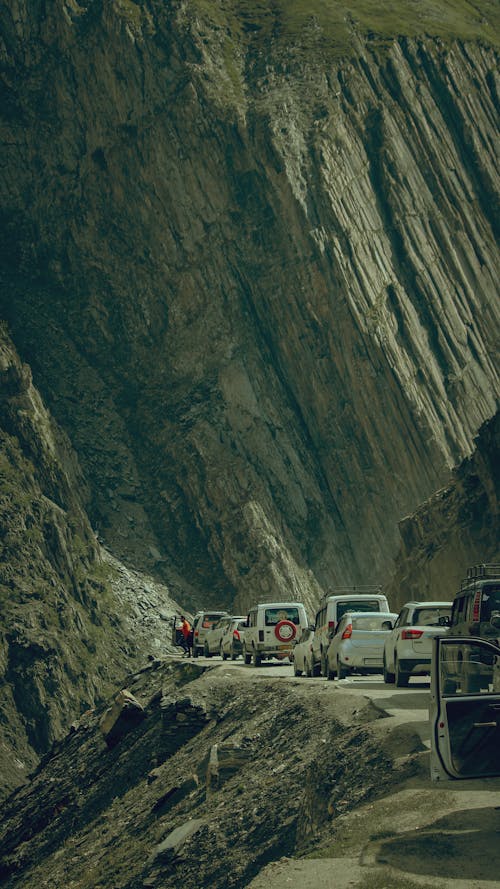 Cars on Mountain Road