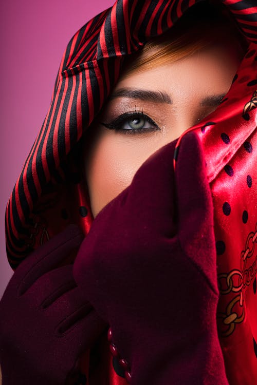 Foto stok gratis fashion, glamor, jilbab merah