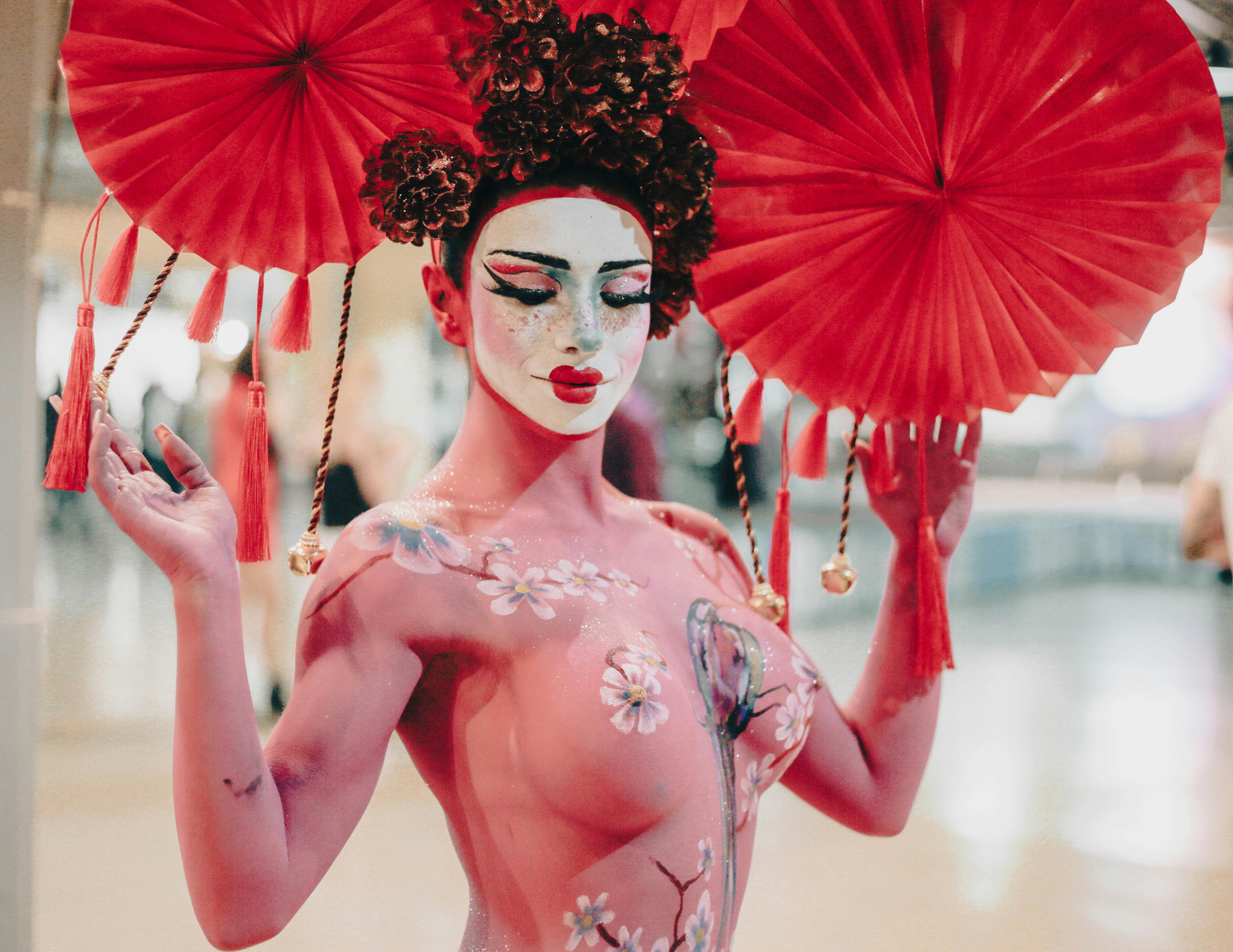 Ücretsiz avangart tarz, ayrıntılı makyaj, benzersiz içeren Ücretsiz stok fotoğraf Stok Fotoğraflar