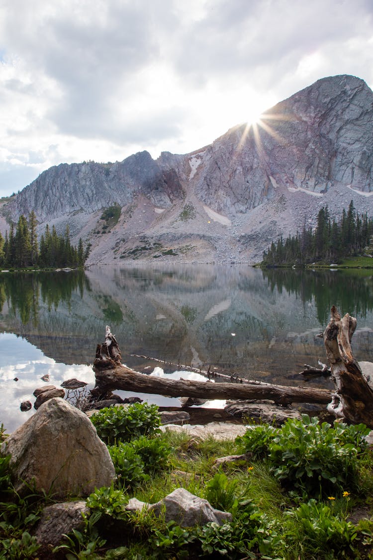 Mountains And Lake Landscape 