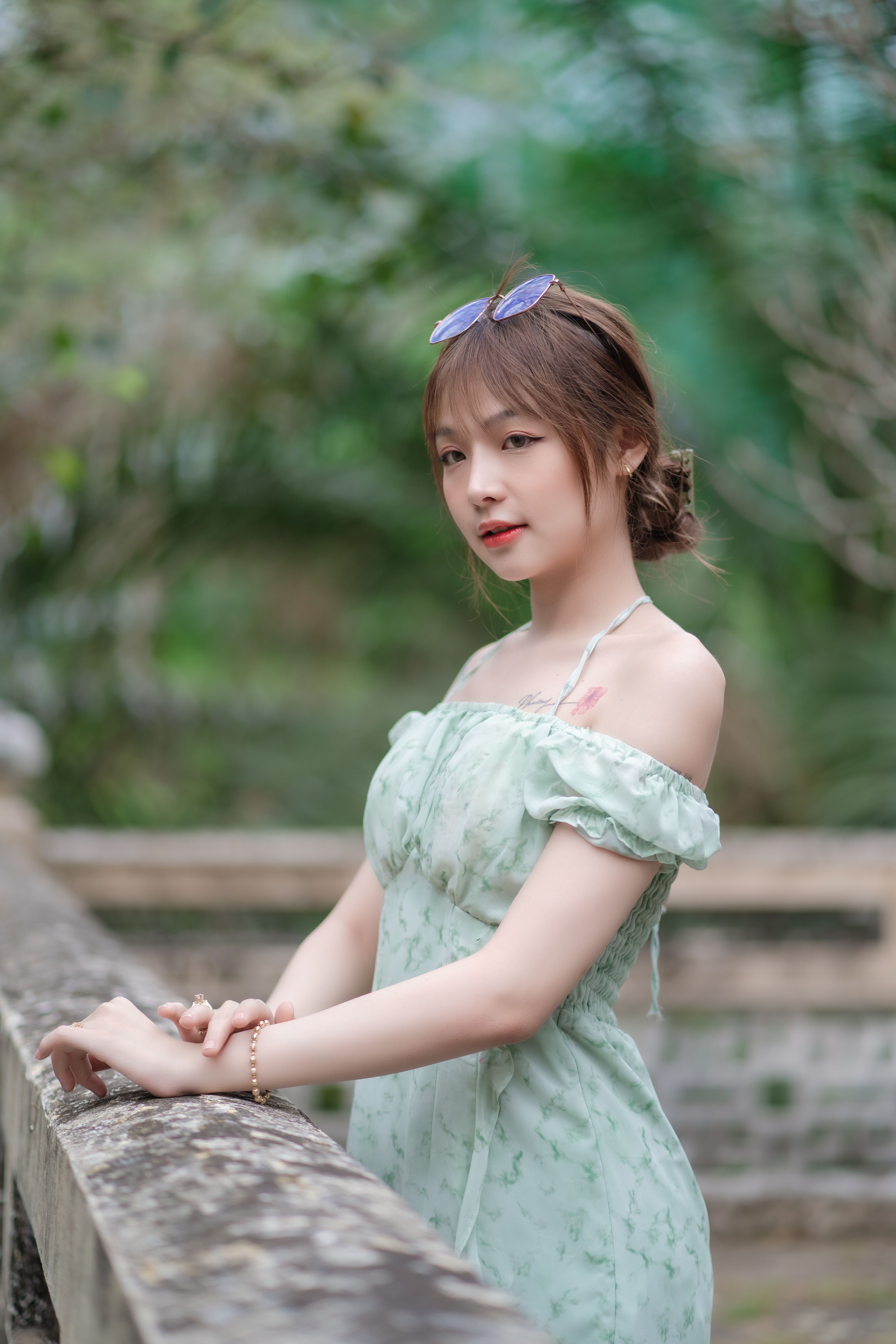 Blusa Ciganinha Floral Verde
